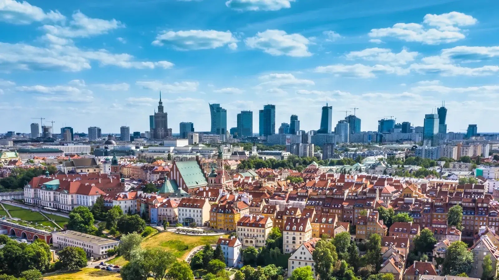 Stare Miasto w Warszawie i panorama miasta